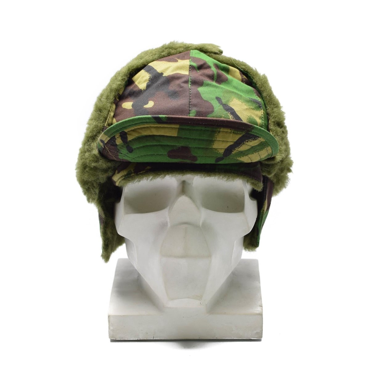 Original British army forces winter hat folding ears DPM woodland