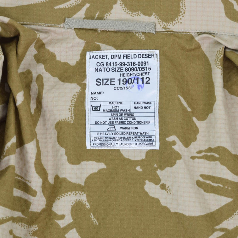Original British army jacket smock desert camo ripstop strong durable material