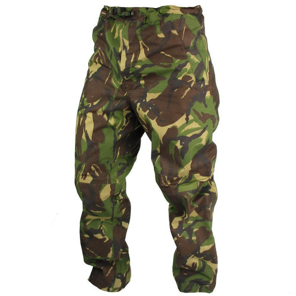 Original British army military combat DPM camouflage rain pants waterproof Gore-Tex adjustable waist