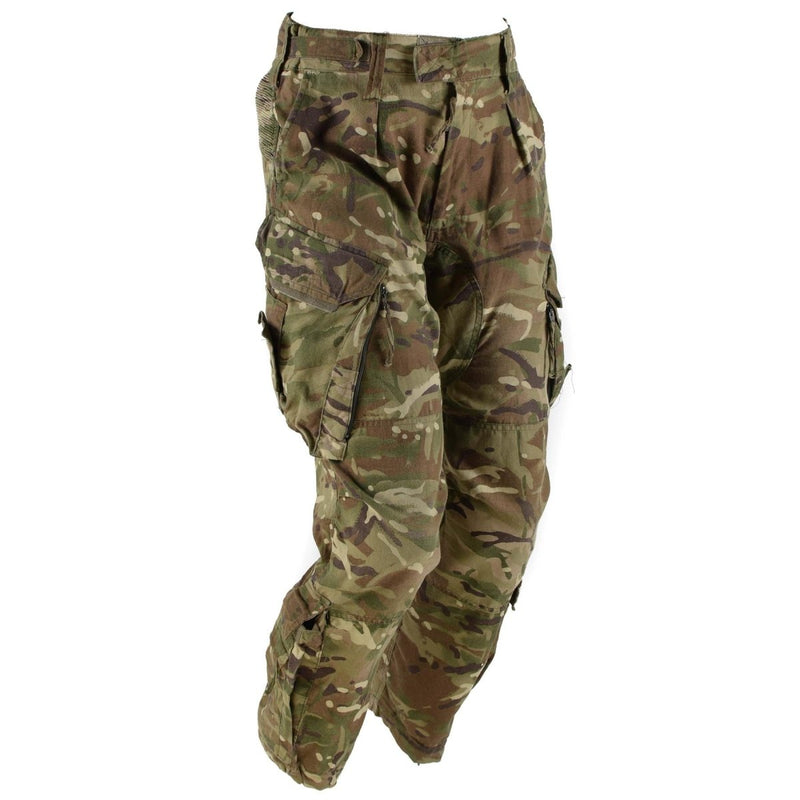 Original vintage British army MTP camo pants combat BDU troops FR Fire retardant Aircrew adjustable waist knees bottoms