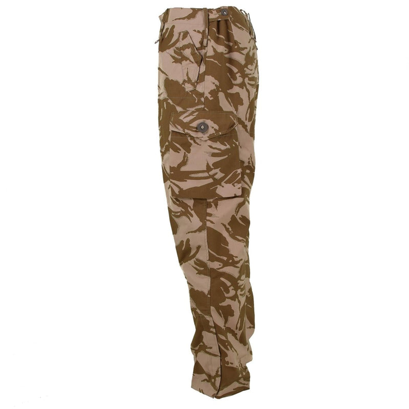 Vintage British army pants desert camouflage DP field troops combat windproof BDU trousers