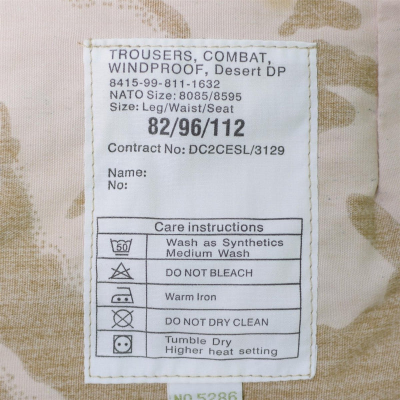 British army pants desert camouflage DP field troops combat windproof
