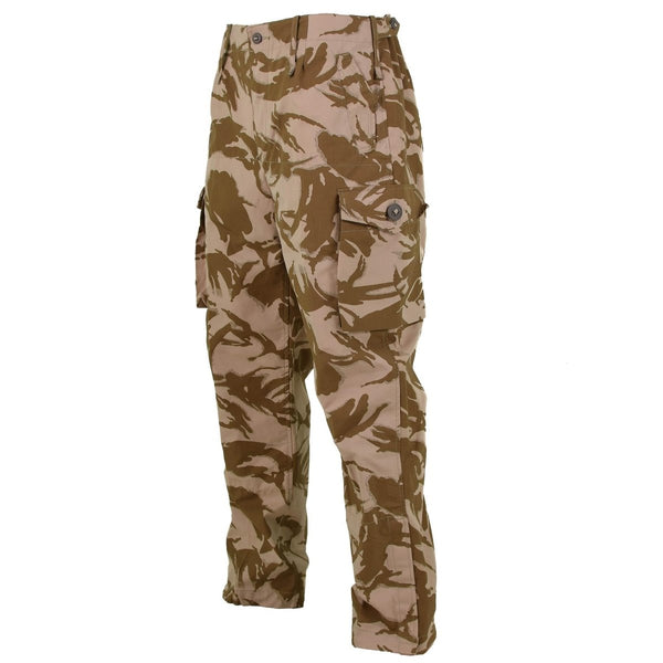Original British army pants desert DP field troops combat windproof lightweight BDU wide belt loops vintage trousers