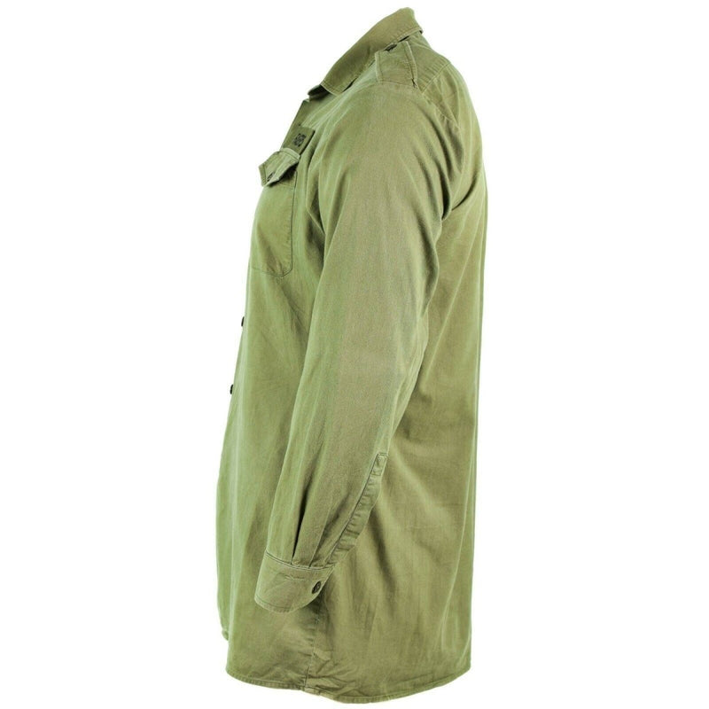 Original British army shirt O.D Green long sleeve classic vintage military service long sleeve
