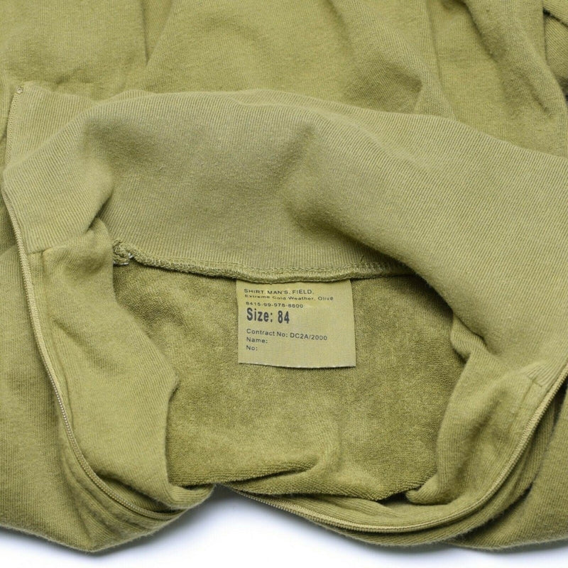 Original British army tricot shirt zipper Undershirt zipped thermal Green OD
