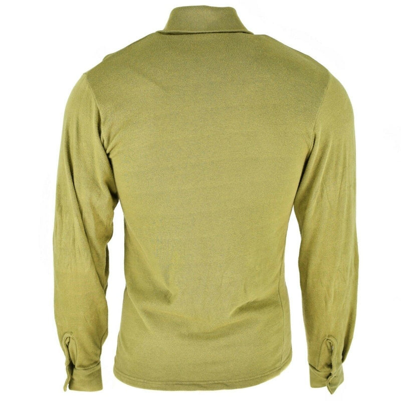 Original British army tricot shirt zipper Undershirt zipped thermal Green OD