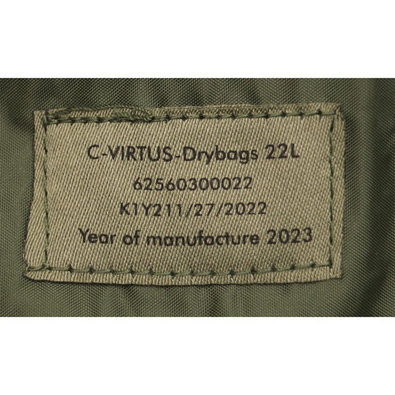 Original British military 22L dry bag olive waterproof 190T PU-coated