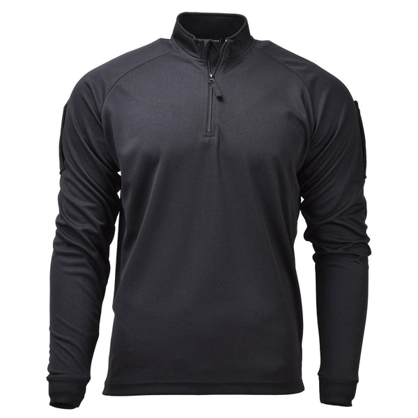 Original British military combat tactical shirts black zipped breathable stretch fabric allows freedom of movement