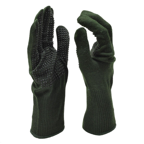 Original British Military gloves anti slip palms Nomex aramid fiber green breathable knitted wrist abrasion resistant