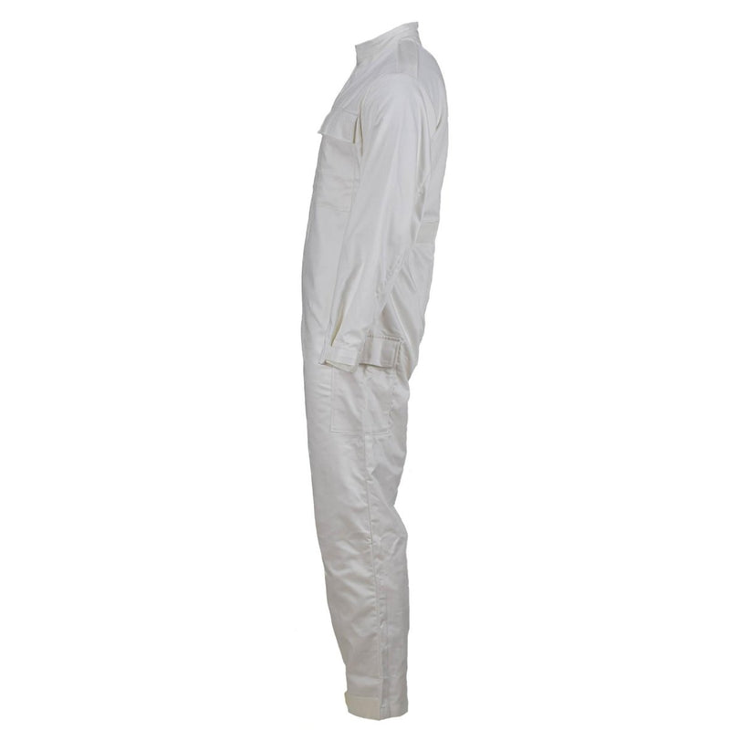 Original British Military white coveralls jumpsuit lightweight roomy fit roomy fit in the chest shoulders
