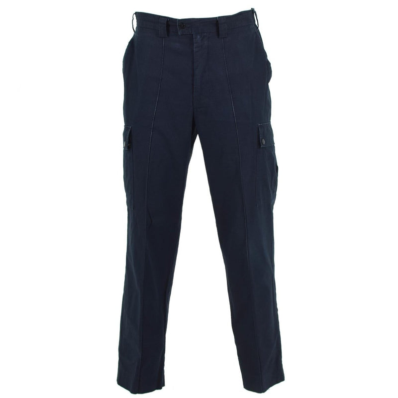 Original British army police pants blue ripstop adjustable waist durable uniform trousers surplus