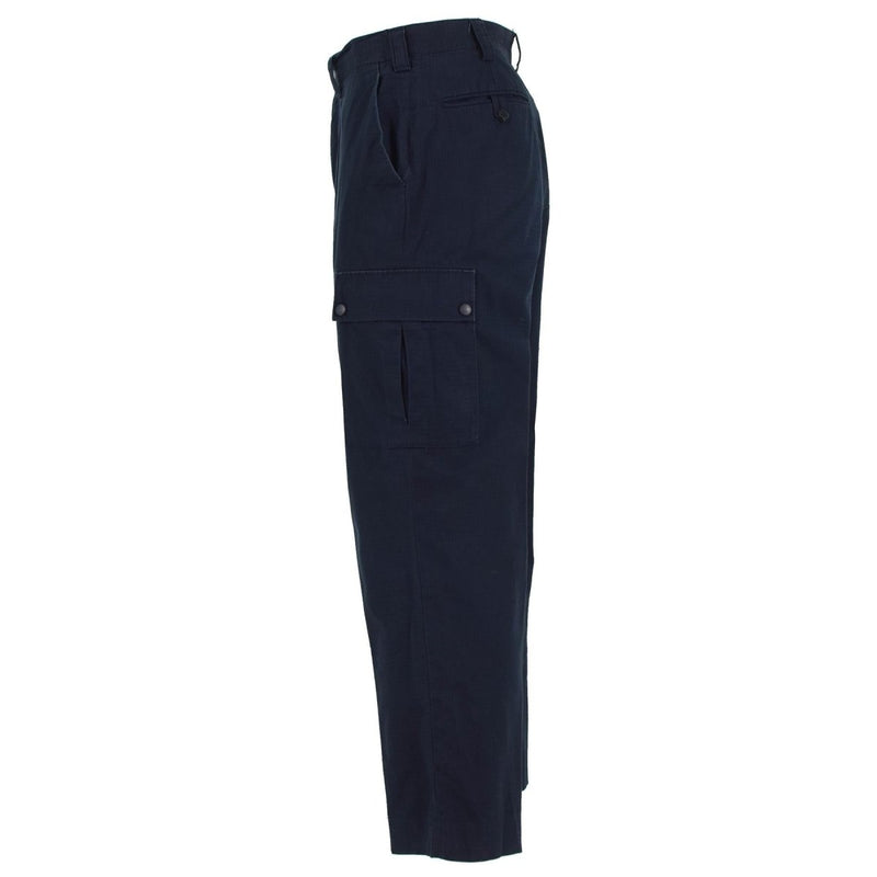 British police pants blue strong durable ripstop uniform trousers surplus adjustable waist