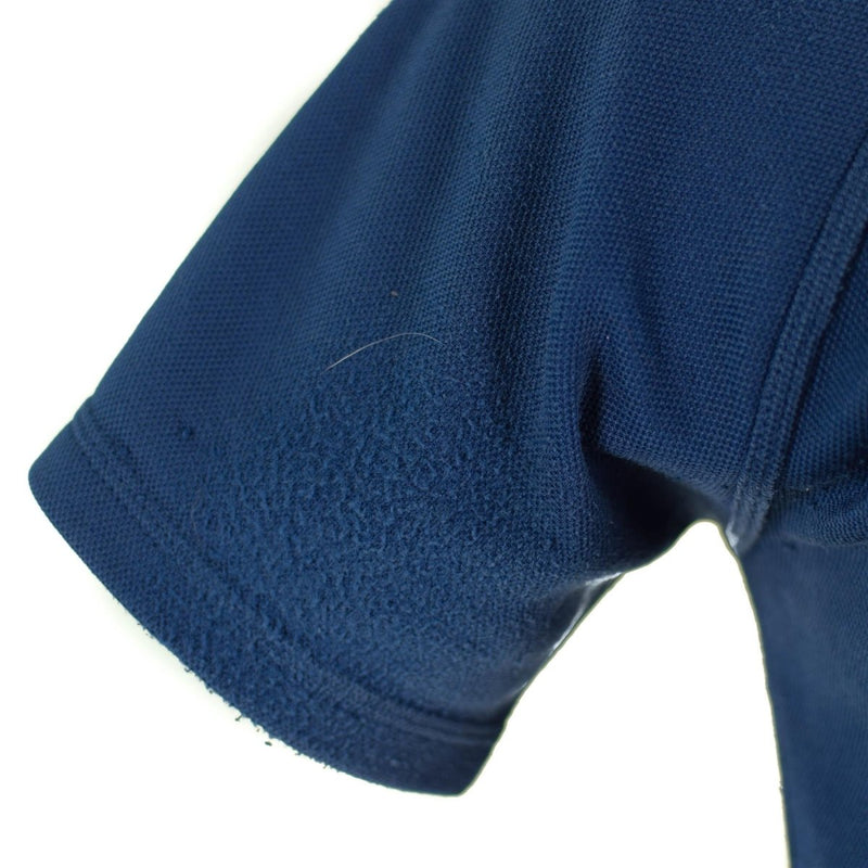 Original British police t-shirt blue front zip guard shirt
