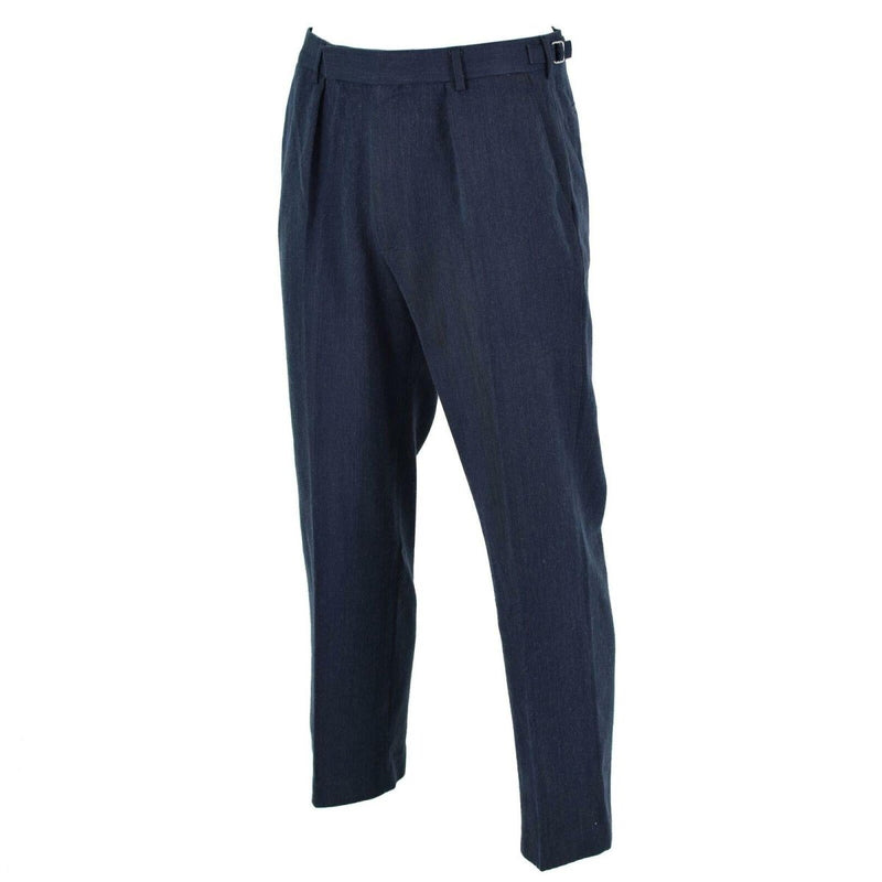 Original British classic wool blended Royal Air Forces pants blue army pilot RAF combat BDU trousers