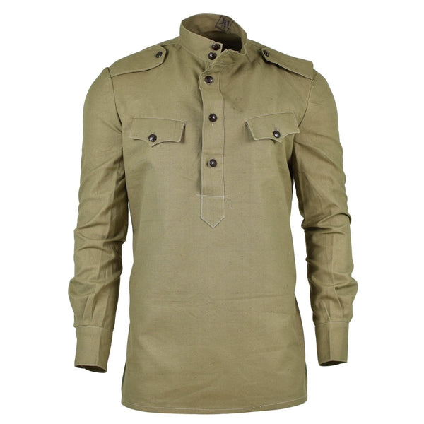Original Bulgarian army olive khaki shirt jacket combat military long sleeve