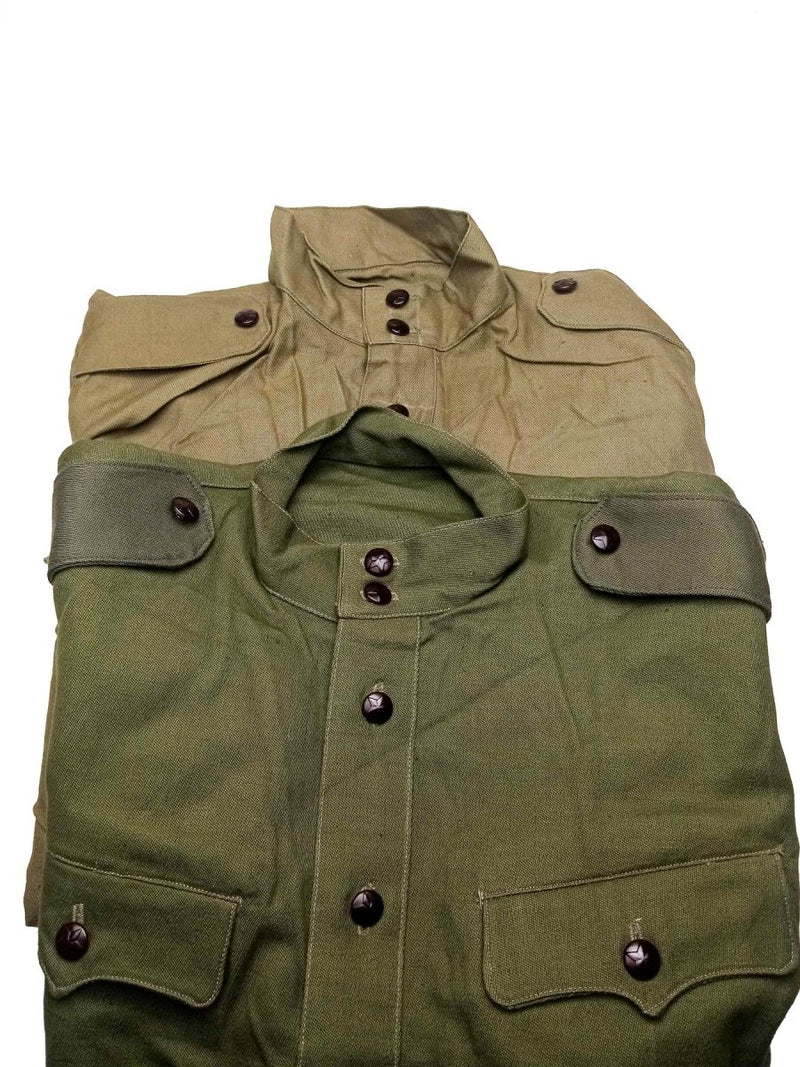 Original Bulgarian army olive khaki shirt jacket combat military long sleeve chest pockets long sleeve