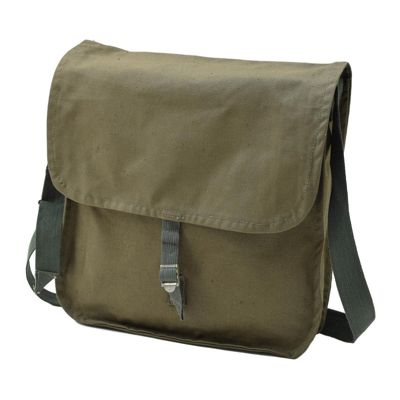 Original vintage Bulgarian army olive shoulder bag adjustable strap outdoor travel adjustable shoulder strap