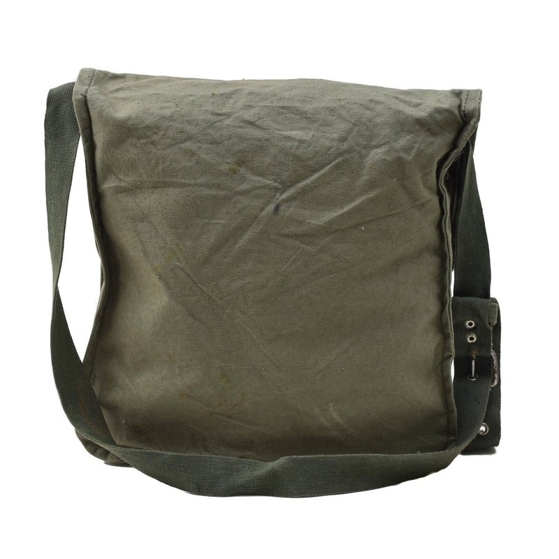 Vintage original Bulgarian Military olive shoulder bag adjustable strap outdoor travel