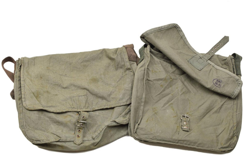 Bulgarian Military olive shoulder bag adjustable strap vintage bag