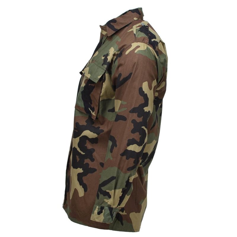 Original Croatian military issue shirt cotton BDU woodland camouflage army surplus