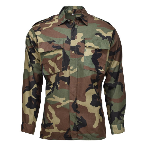 Original Croatian military issue shirt cotton BDU woodland camo army surplus all seasons breathable lightweight