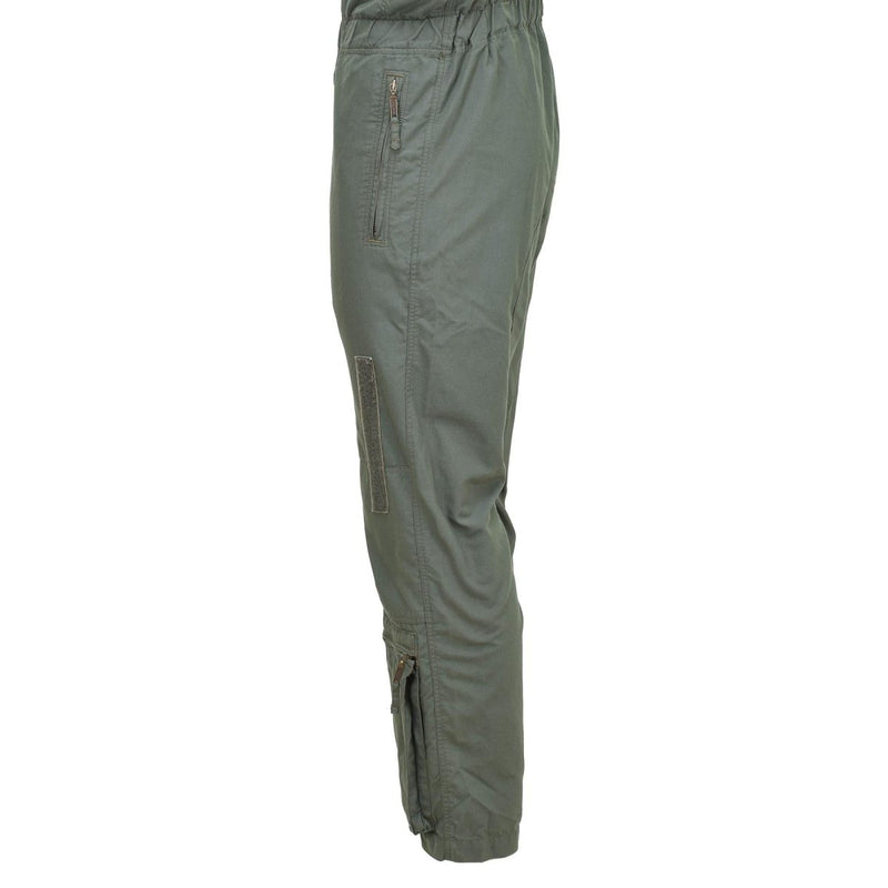 Czech Army bib pants flame-resistant aramid military surplus trousers all seasons elasticated waist quick release buckle