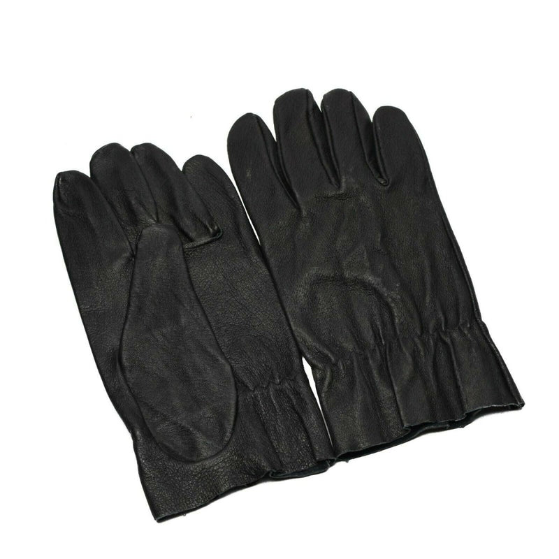 Original Czech army combat gloves genuine black leather casual wear cold weather