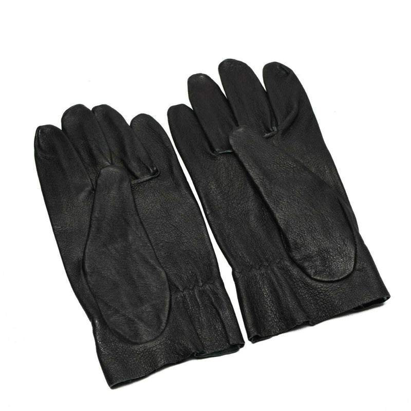 Original Czech army combat leather gloves genuine black leather classic design