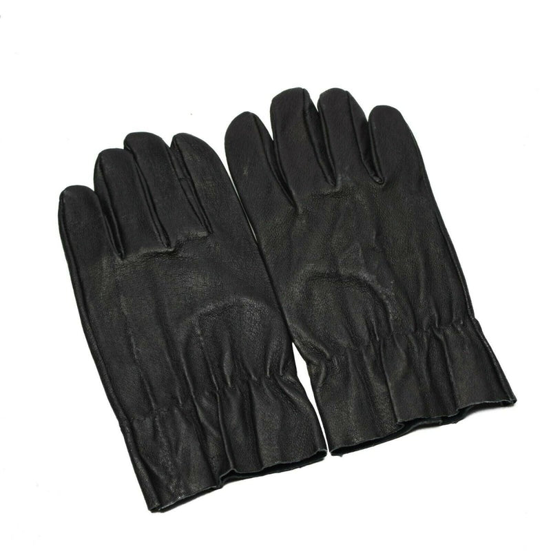 Czech army combat leather gloves genuine black leather