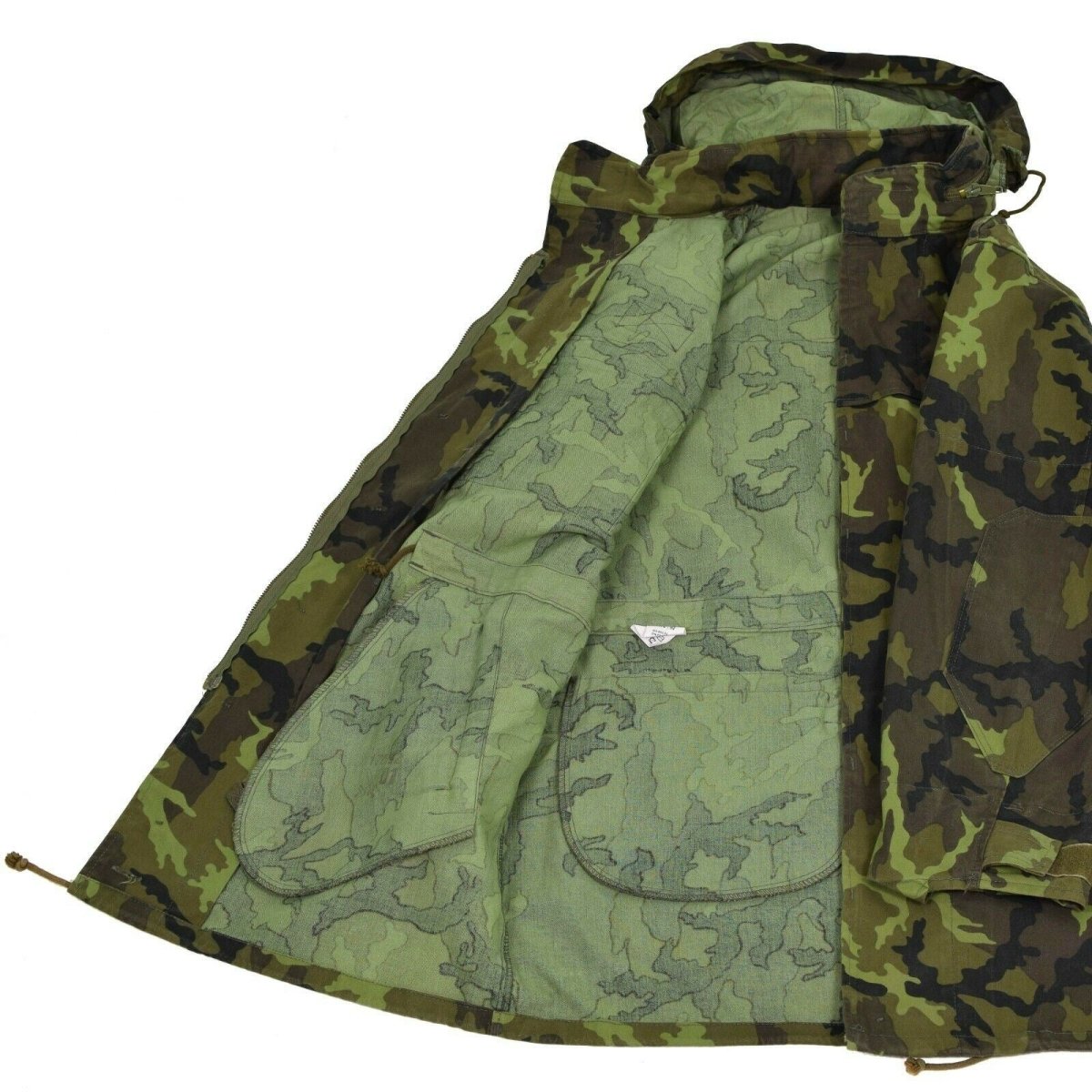 Original Czech army military combat CZ 95 camo field jacket parka hood ...