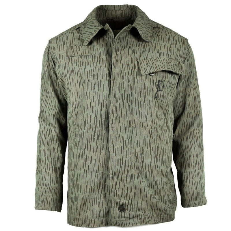 Original vintage Czech army military combat M60 field jacket parka Rain drop camouflage adjustable waist chest pocket