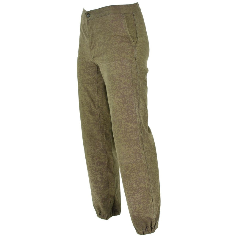 Vintage Czech army pants work uniform trousers BDU issue military surplus elasticated bottoms