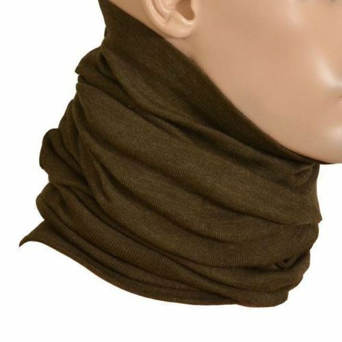 Original  vintage Czech army winter scarf army issue wool tube scarf brown New 2pcs LOT