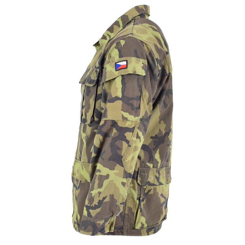 Czech army troops field jacket leaf camo pattern parka long sleeve vintage