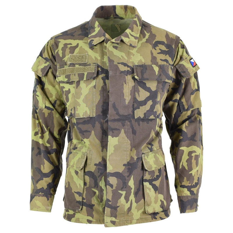 Original Czech army troops field jacket leaf camo pattern parka military surplus all seasons vintage