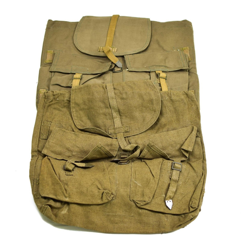 Czech army vintage rucksack with Y straps M60 canvas bag