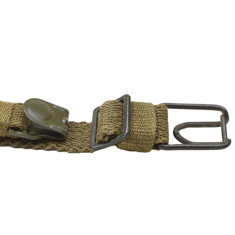 Original vintage Czech Army Y-Strap canvas leather suspenders harness shoulder brown