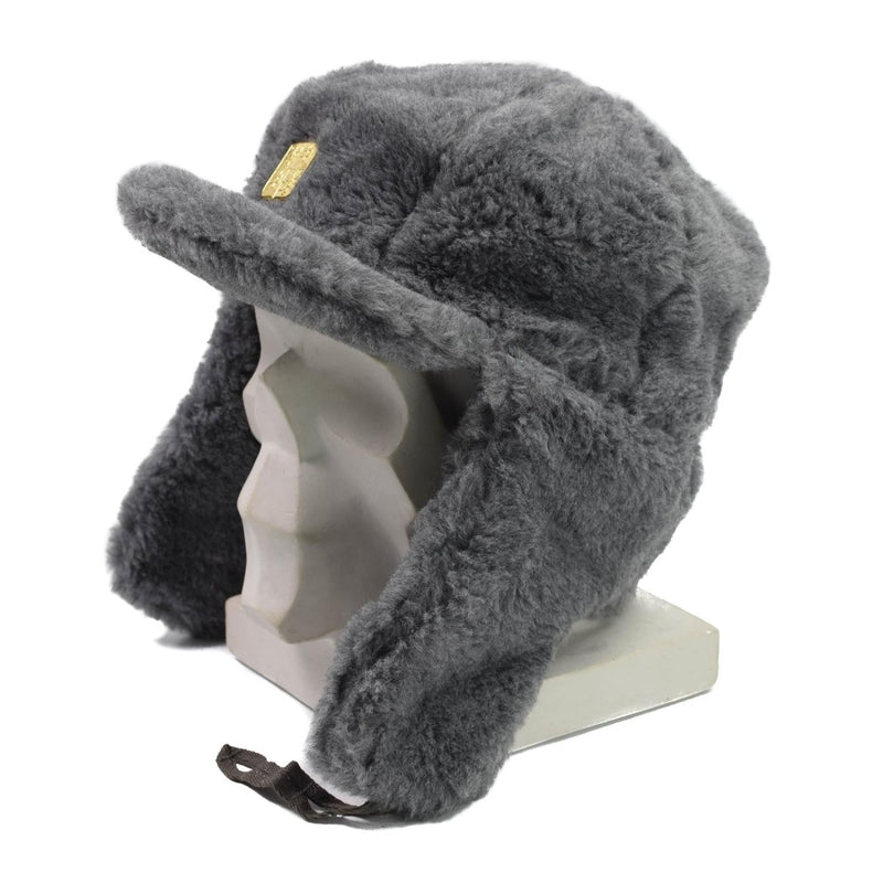Original Czech Republic army winter hat cold weather faux fur earflap vintage cap