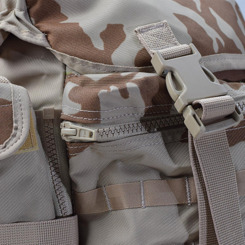 Original Czech Republic military molle backpack desert camo 30l quick release front and inner zipper pockets