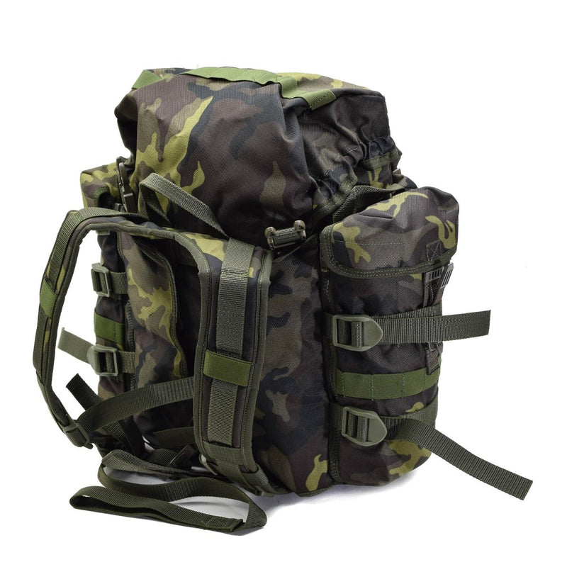 Original Czech Republic military molle backpack quick release woodland camo 30l adjustable strap inner padded