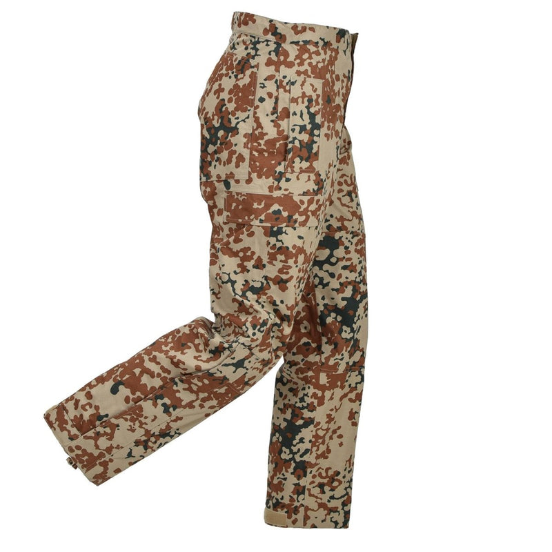 Original Danish army M84 desert camo waterproof rain pants field trousers with zipper leg opening adjustable waist