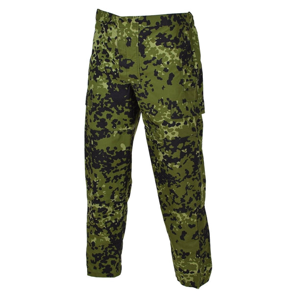 Original Danish army rain pants camouflage M84 waterproof elasticated waist tactical combat trouser