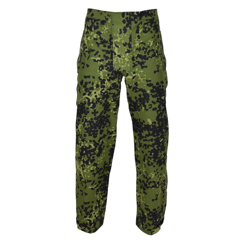 Original Danish Military camo M84 rain pants waterproof elasticated trousers taped seams all seasons