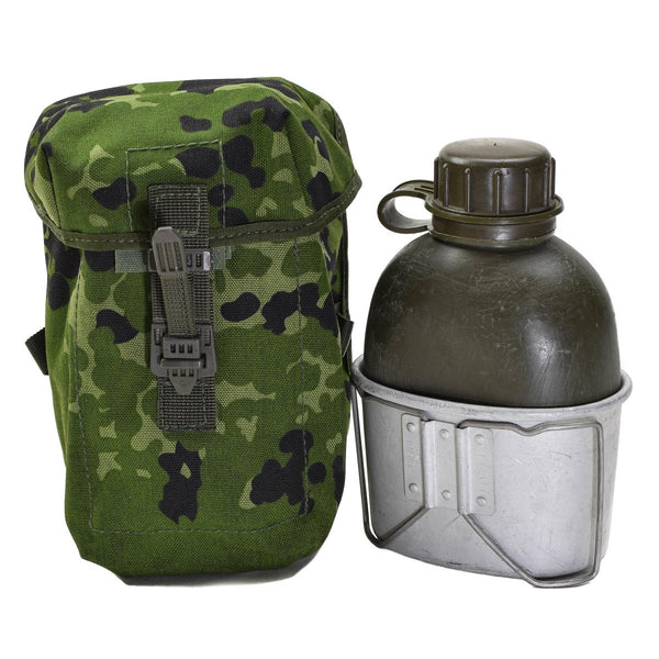 Original Danish Military flask canteen universal attachment DK camouflage Molle system equipment pouch quick-release