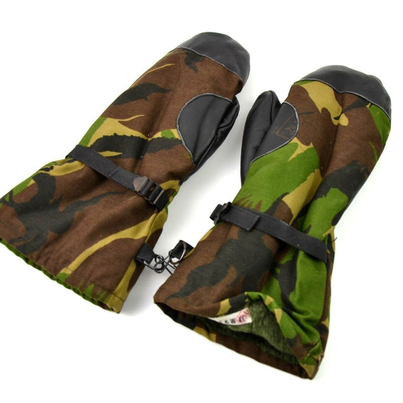 Original Dutch army DPM woodland camouflage mittens military combat tactical gloves