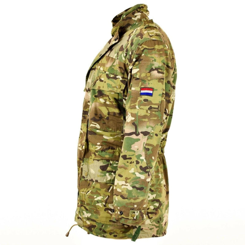 Original Dutch army field ripstop smock jacket multitarn M65 military parka liner adjustable waist cuffs bottom