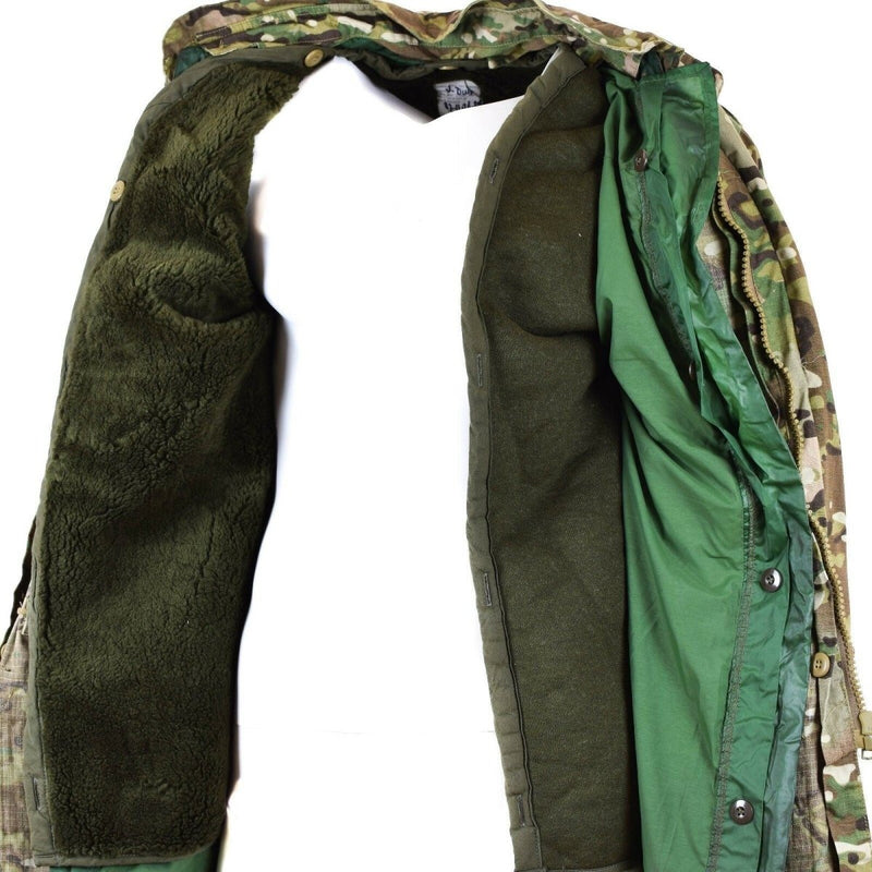 Dutch army field ripstop jacket multitarn M65 military parka liner