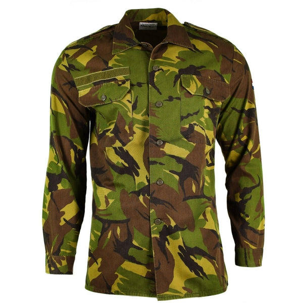 Original Dutch army shirt M65 military issue woodland DPM camouflage combat jacket Holland chest pockets