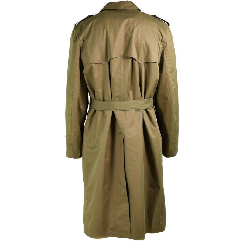 Original Dutch army trench coat men's Khaki formal officer coat with lining belted