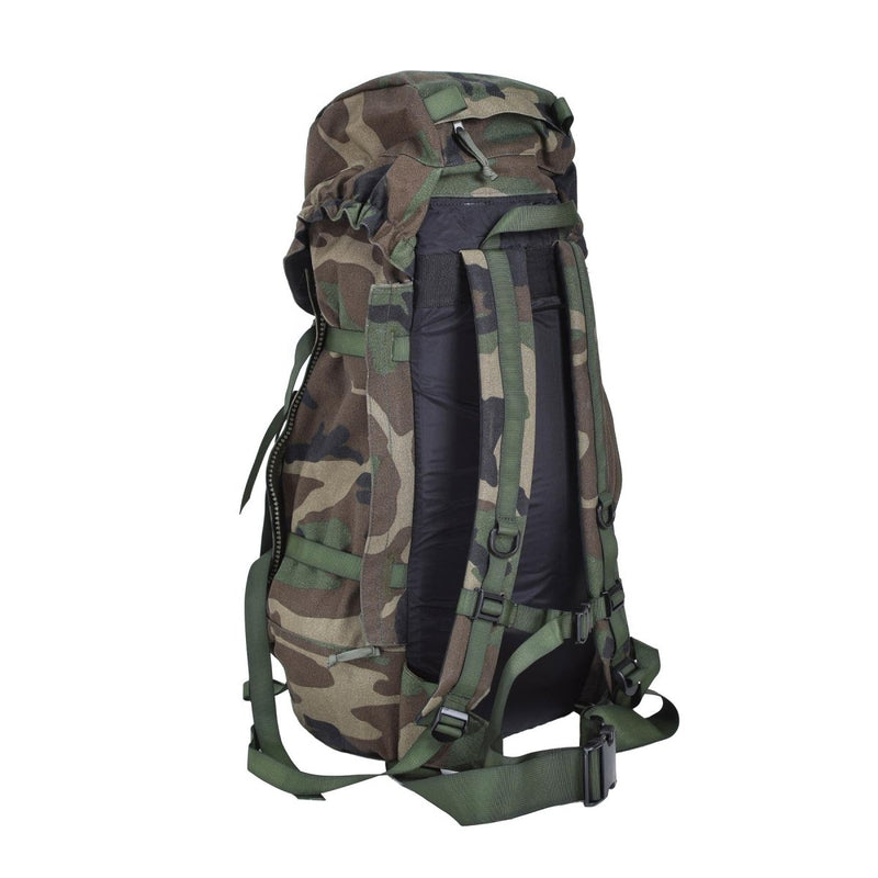 Original Dutch military daypack marines backpack hiking camping woodland camouflage 40L padded shoulder straps